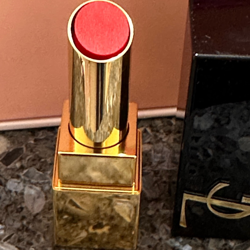 YSL Rouge Pur Couture The Bold Lipstick #7 UNHIBITED FLAME Full Size Lux NEW - Picture 4 of 11